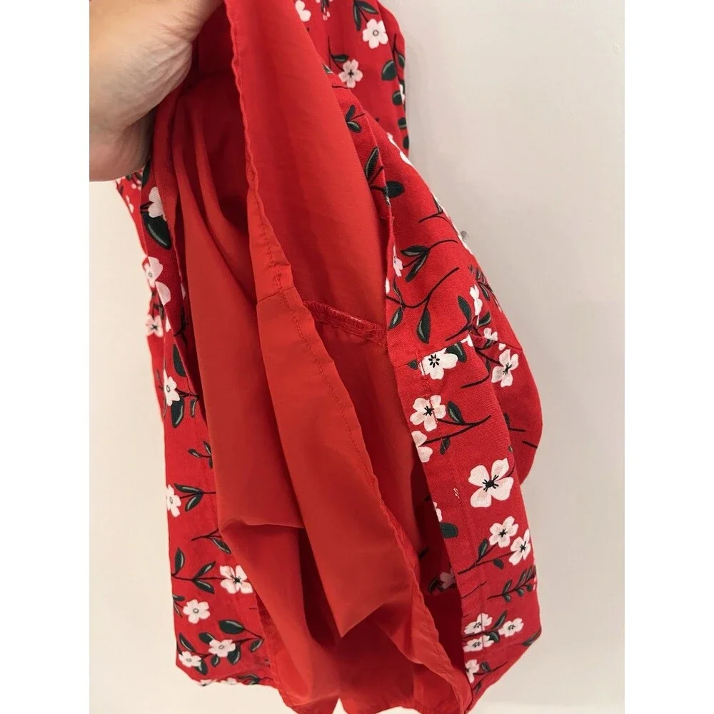 Carter's Red W/White Flowers Sleeveless Toddler Girls Size 8